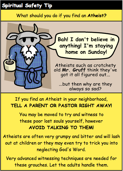 An atheist goat meme