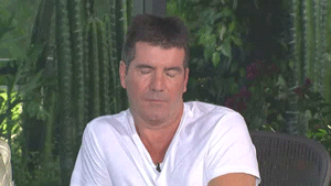 Simon Cowell rolling his eyes